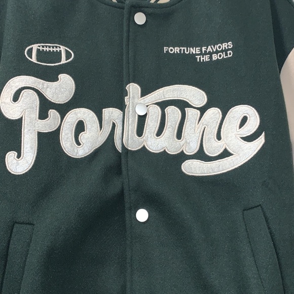 🏆Green &white Varsity Jacket - Picture 3 of 5
